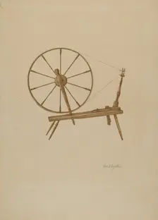 Spinning Wheel, c. 1941. Creator: George V. Vezolles