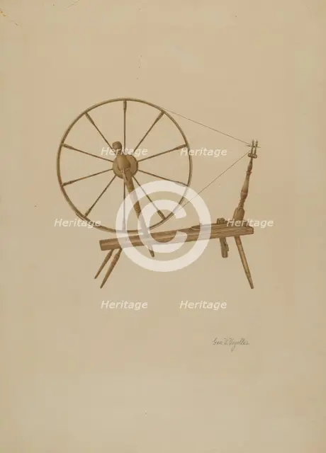 Spinning Wheel, c. 1941. Creator: George V. Vezolles.