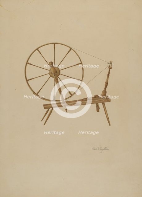 Spinning Wheel, c. 1941. Creator: George V. Vezolles.