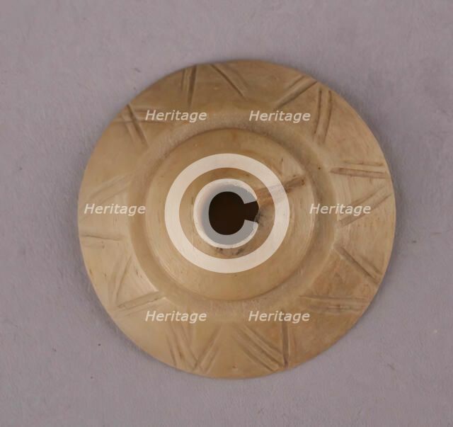 Spindle Whorl, Iran, 9th-10th century. Creator: Unknown.