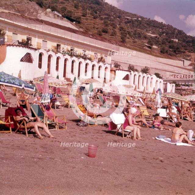 Spisone Beach, Taormina, Sicily, c1970s.  Creator: Arthur Charles Kirby Ware.