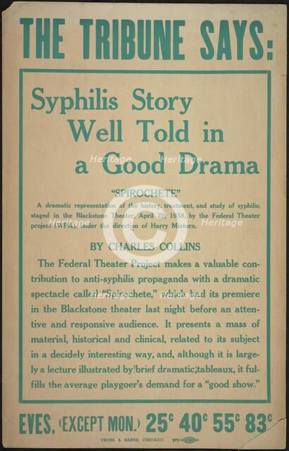 Spirochete, Chicago, 1938. Creator: Unknown.