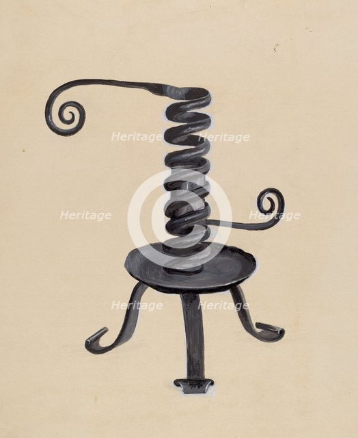 Spiral Candlestick, c. 1940. Creator: William D. Somers.