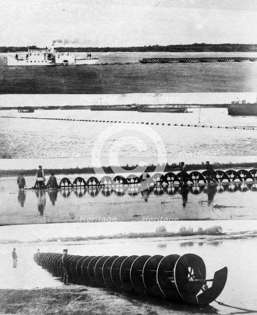 Spiral device/ water apparatus (possibly an example of Archimedes' screw)., c1900s. Creator: Robert Augustus Henry L'Estrange.
