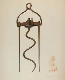 Spiral Hay Fork, c. 1941. Creator: Oscar Bluhme