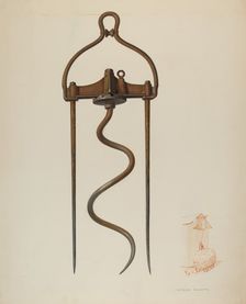 Spiral Hay Fork, c. 1941. Creator: Oscar Bluhme