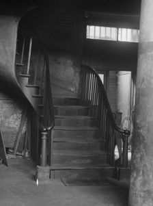 Spiral stairway, New Orleans or Charleston, South Carolina, between 1920 and 1926. Creator: Arnold Genthe