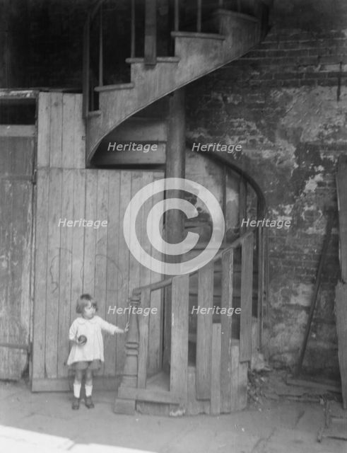 Spiral stairway, New Orleans, between 1920 and 1926. Creator: Arnold Genthe.