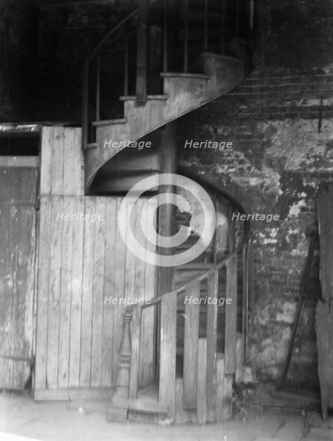 Spiral stairway, New Orleans, between 1920 and 1926. Creator: Arnold Genthe.