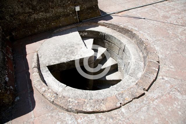 Spiral steps on the roof of the Cathedral of Evora, Portugal, 2009. Creator: Samuel Magal.