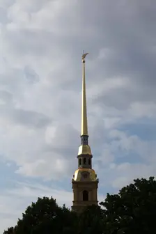 Spire of the bell tower, Peter and Paul Cathedral, St Petersburg, Russia, 2011. Creator: Sheldon Marshall