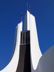 Spire of the Chaplaincy Centre, Lancaster University, Bailrigg, Lancashire, 2011. Artist: James O Davies
