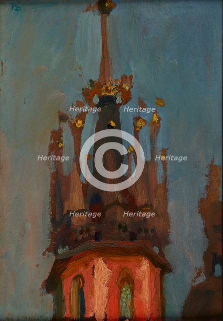 Spire of the Tower of St Mary’s Church in Krakow, c1904. Creator: Jan Stanislawski.