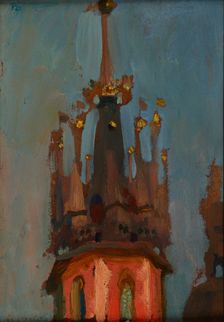 Spire of the Tower of St Mary’s Church in Krakow, c1904. Creator: Jan Stanislawski