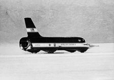 Spirit of America Sonic I breaking the Land Speed Record, Bonneville Salt Flats, Utah, USA, 1965