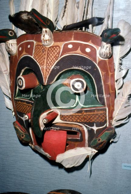 Spirit of the Earthquake, Nootka Mask, Pacific Norwest Coast American Indian Artist: Unknown.