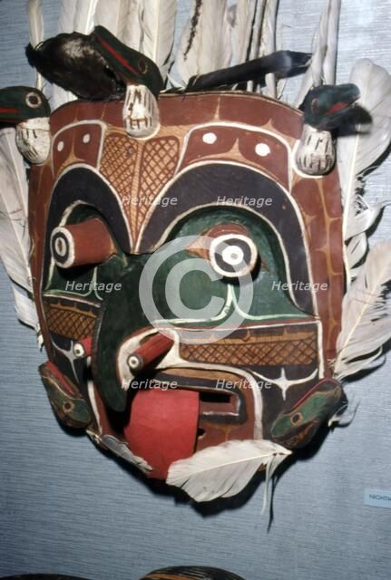 Spirit of the Earthquake, Nootka Mask, Pacific Norwest Coast American Indian Artist: Unknown.