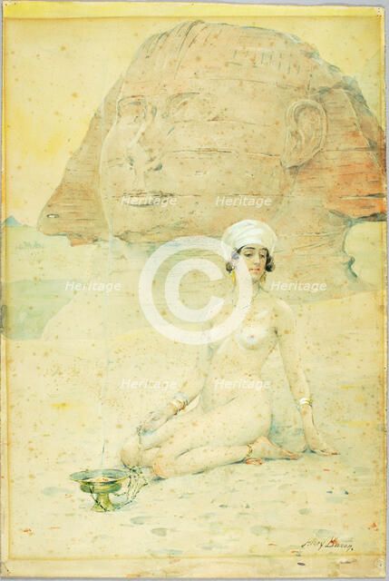 Spirit of the Sphinx, late 19th-early 20th century. Creator: Henry Bacon.