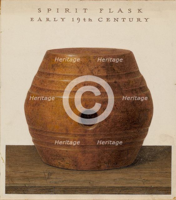 Spirit Flask, c. 1937. Creator: J. Herman McCollum.