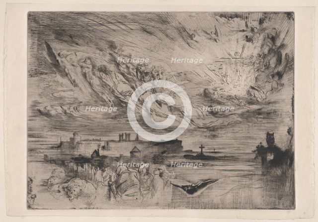 Spirits of Dead Cities (Les Esprits des Villes Mortes), 1860-98. Creator: Felix Hilaire Buhot.