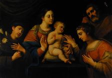 Spiritual Betrothal of Saint Catherine of Alexandria with the Infant Jesus, c17th century. Creator: Unknown