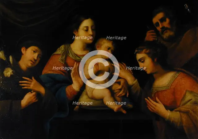 Spiritual Betrothal of Saint Catherine of Alexandria with the Infant Jesus, c17th century. Creator: Unknown.