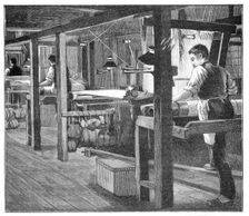 Spitalfields silk weavers, 1893. Creator: Anon