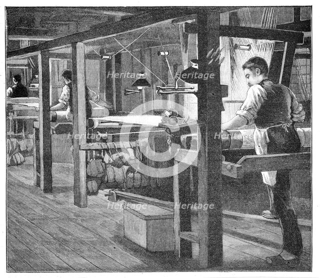 Spitalfields silk weavers, 1893. Creator: Anon.