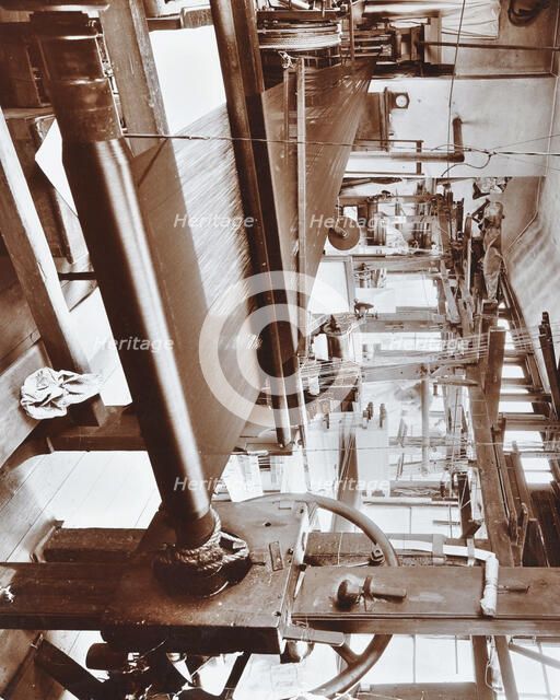 Spitalfields silk weaving industry, Alma Road, Bethnal Green, London, 1909. Artist: Unknown.