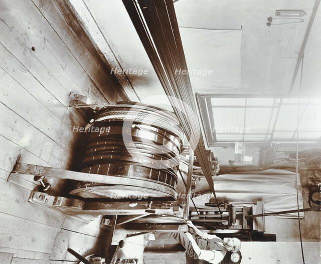 Spitalfields silk weaving industry, Alma Road, Bethnal Green, London, 1909. Artist: Unknown.