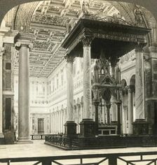 Splendid altar of St. Paul's - outside the walls, Rome c1909. Creator: Unknown