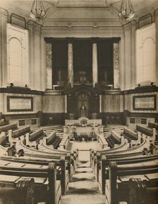 Splendid Hall for the Deliberations of the Members of the London County Council c1935. Creator: Unknown
