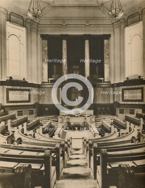 'Splendid Hall for the Deliberations of the Members of the London County Council', c1935. Creator: Unknown.