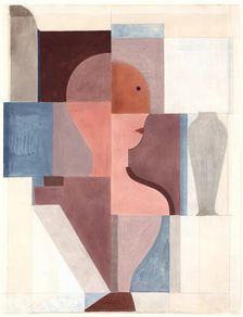 Split half figure to the right, 1923. Creator: Schlemmer, Oskar (1888-1943)