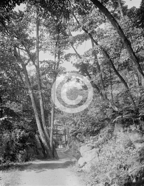 Split Rock Road, Ethan Allen Park, Burlington, Vt., between 1900 and 1920. Creator: Unknown.