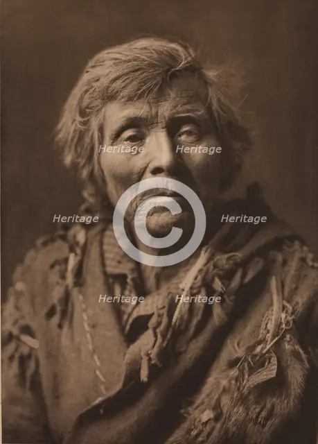 Spokan Man, 1910. Creator: Edward Sheriff Curtis.