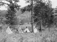 Spokan camp, c1910. Creator: Edward Sheriff Curtis