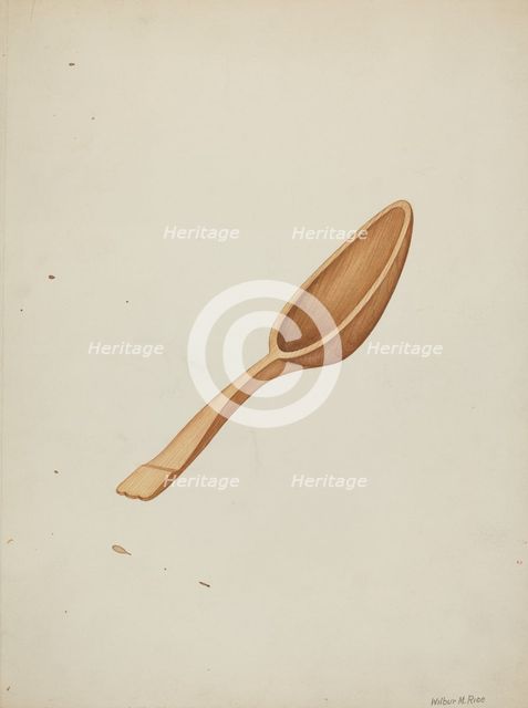 Spoon, c. 1942. Creator: Wilbur M Rice.
