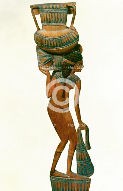 Spoon in the Form of a Young Girl Carrying a Vase. 18th Dynasty. Artist: Unknown