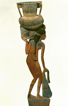 Spoon in the Form of a Young Girl Carrying a Vase. 18th Dynasty