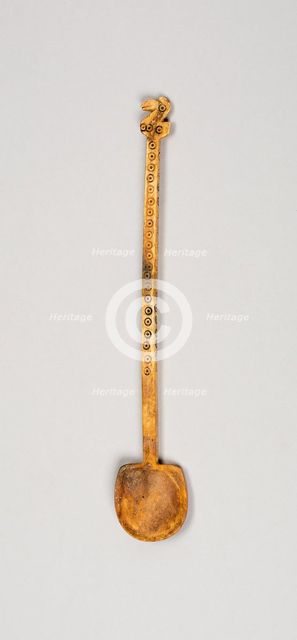 Spoon Incised with Circles on Handle and Abstract Bird on Top, A.D. 1450/1532. Creator: Unknown.
