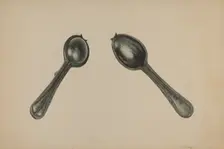 Spoon Mold, c. 1938. Creator: Paul Poffinbarger
