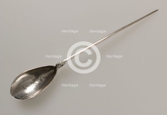 Spoon with Christian Inscription, Byzantine, 4th-5th century. Creator: Unknown.