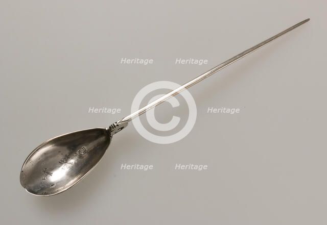 Spoon with Christian Inscription, Byzantine, 4th-5th century. Creator: Unknown.