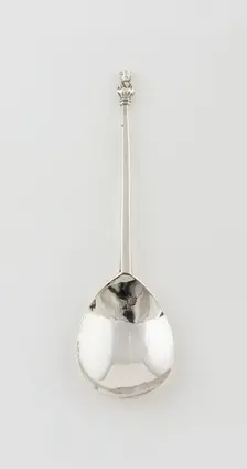 Spoon with Figure of Venus and Apple of Discord Finial, London, 1701/02. Creator: Unknown