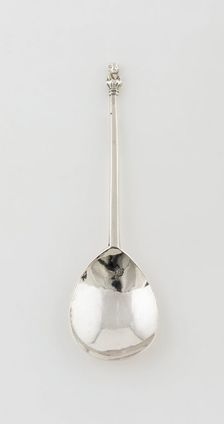 Spoon with Figure of Venus and Apple of Discord Finial, London, 1701/02. Creator: Unknown