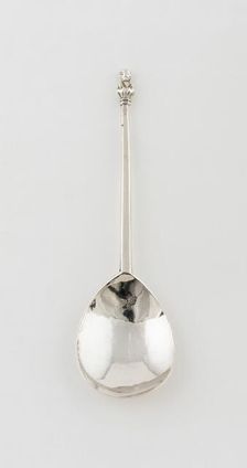 Spoon with Figure of Venus and Apple of Discord Finial, London, 1701/02. Creator: Unknown