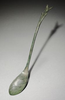 Spoon with Fish-Tail Design, 1200s. Creator: Unknown