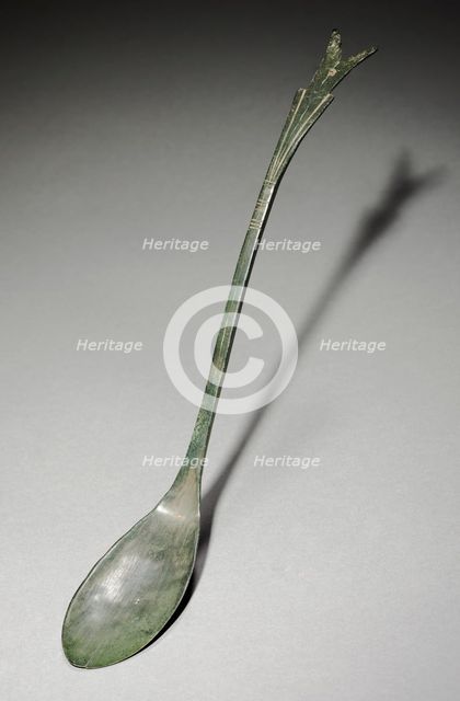 Spoon with Fish-Tail Design, 1200s. Creator: Unknown.