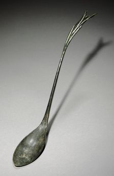 Spoon with Fish-Tail Design, 918-1392. Creator: Unknown